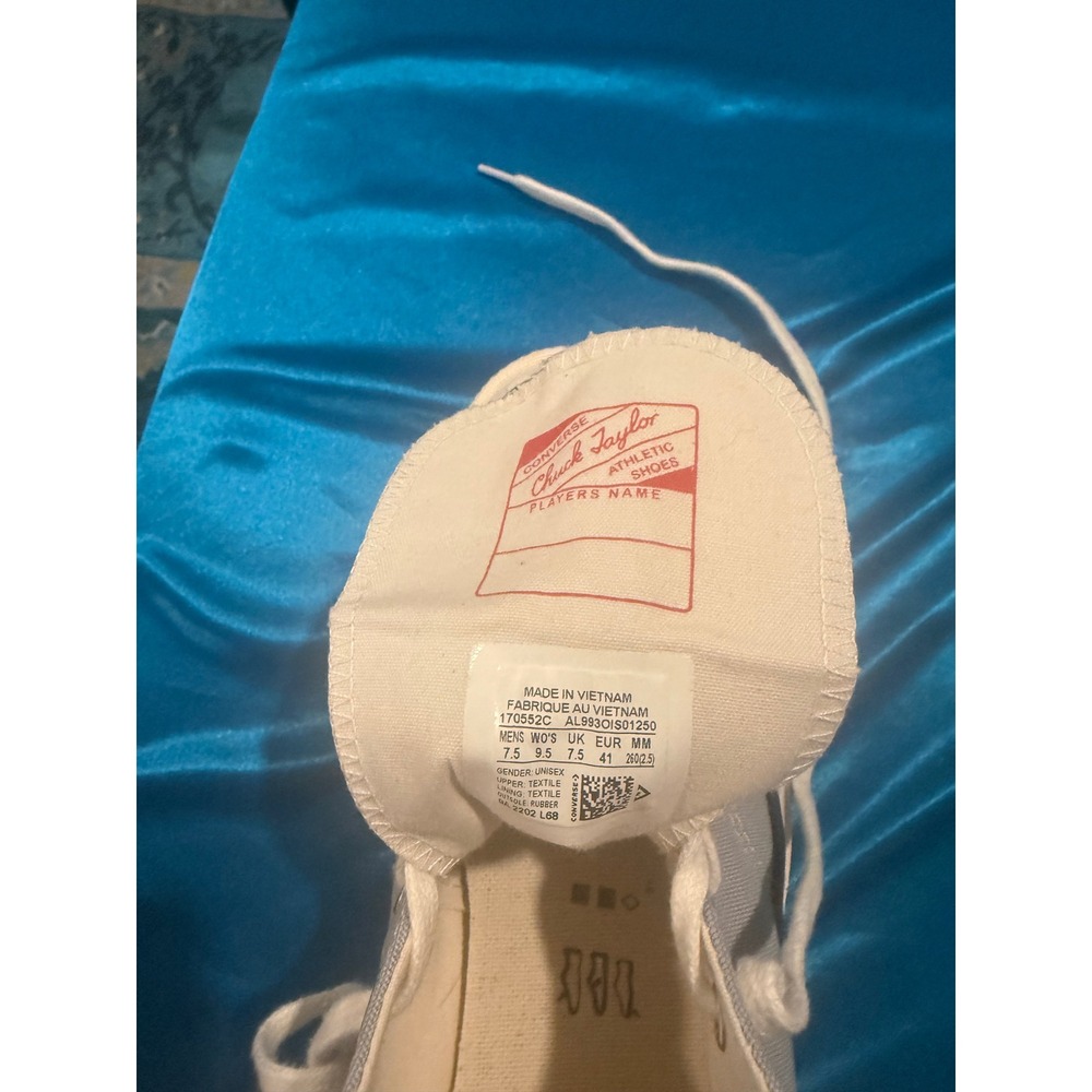 Converse Chuck 70 High Top Wolf Grey Canvas Sneakers 170552C Mens 7.5 Womens 9.5 - Picture 5 of 5